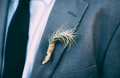 Air Plant Weddings: The Boutonniere
